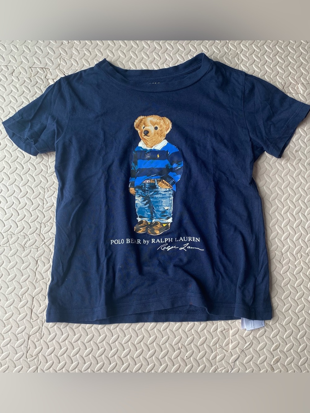 Ralph Lauren Navy Polo Bear Tee Size 5t